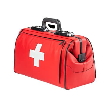 Rode tas met wit kruis