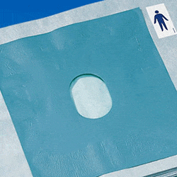 Steriel veld met gat