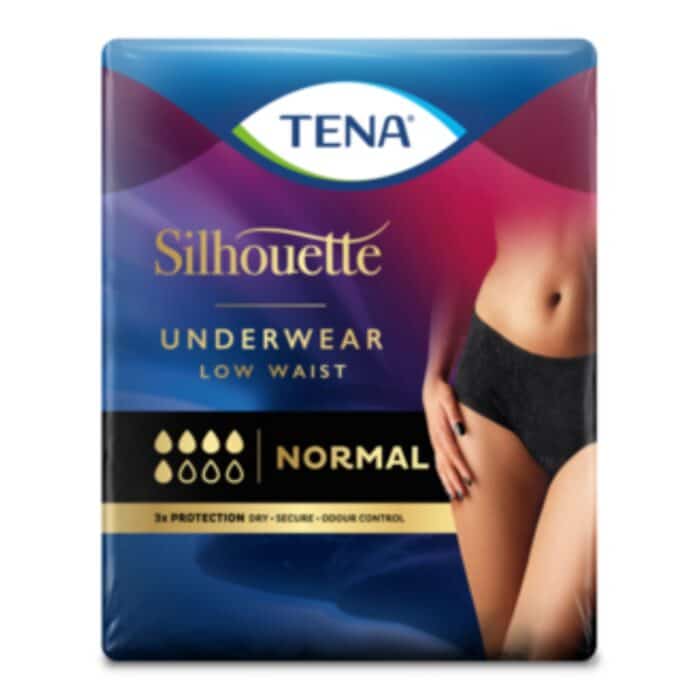 Tena silhouette low waist zwart normal