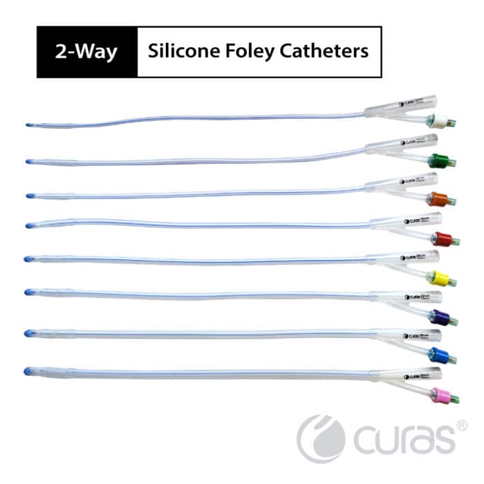 Curas Foley-katheter 100% silicone - 2-wegs - per stuk
