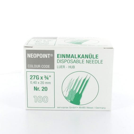 Neopoint 27G1 1/2 (0,40x40mm) grijs 100 st