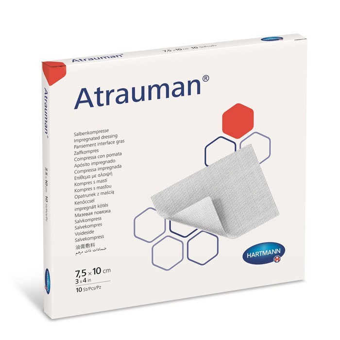 Atrauman vetverband steriel - 7,5cm x 10 cm - 10 stuks