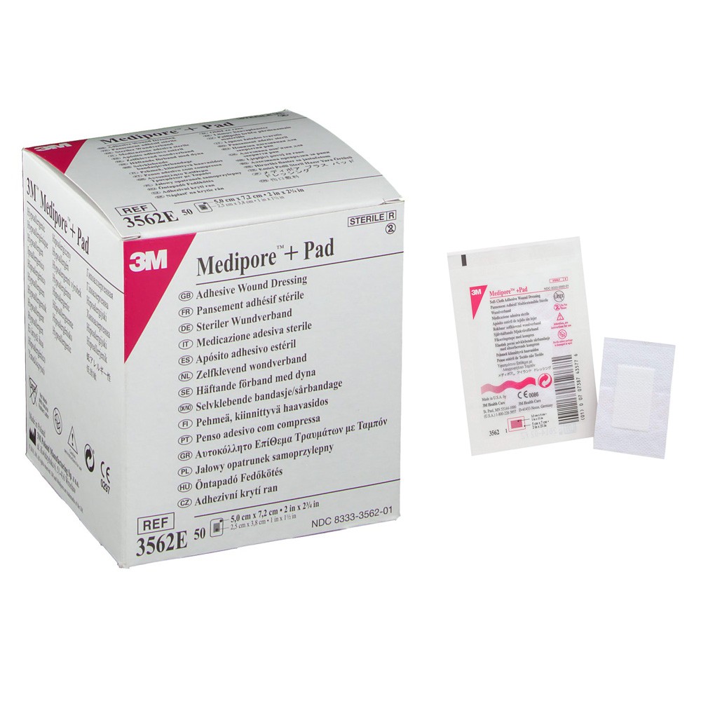 Medipore +Pad 5 cm x 7,2 cm - 50st