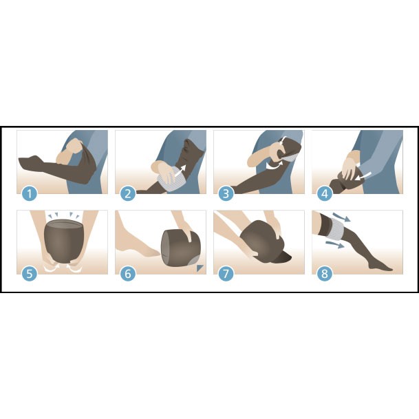 Aan- en uitrekhulp voor compressiekousen - Rolly