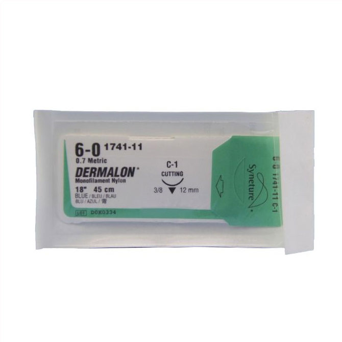 Dermalon 6/0 45cm 16T3/8 1747-11 1st