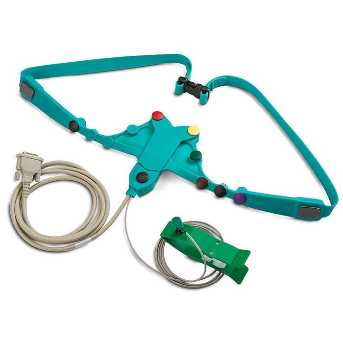 EKG-electrodenband integral met kabel met 2 schroefconnectoren