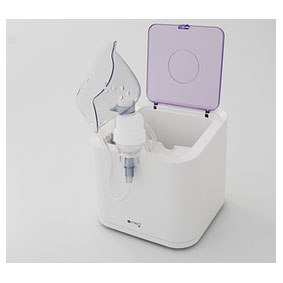 Aerosoltoestel kubus incl. toebehoren, met opbergruimte