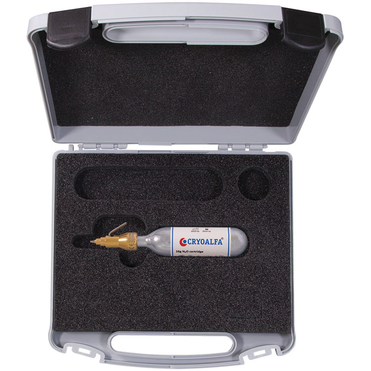 CryoAlfa SUPER in draagkoffertje inclusief 1 patroon van 16gr - NIEUWE VERPAKKING 2015