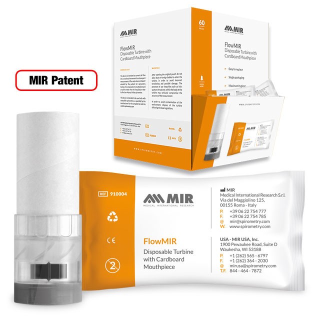 Eénmalige gecalibreerde turbines voor Spirobank II Smart Bluetooth - 60 st