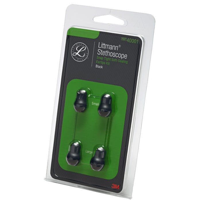 Littmann Oordopjes Zacht - 2 paar (1 paar Small + 1 paar Large) - Zwart