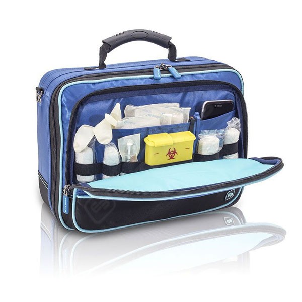 Verpleegtas - Nylon (afwasbaar) - BLAUW - 35 x 25,5 x 14 cm