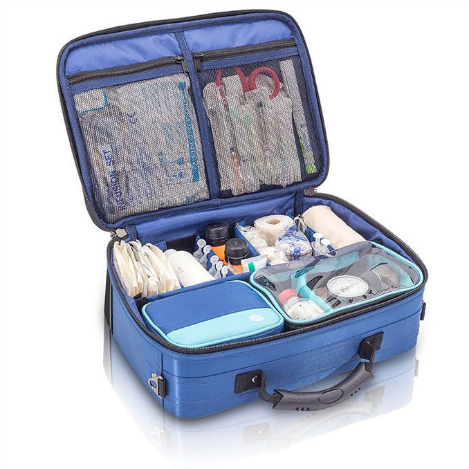 Verpleegtas - Nylon (afwasbaar) - BLAUW - 35 x 25,5 x 14 cm