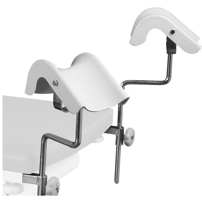 Quest onderzoekstafel optie : 1 paar beensteunen (inclusief klemmen)