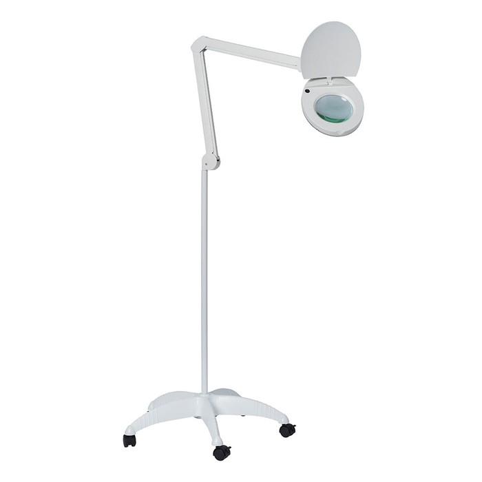 Loupelamp 80 LEDS - 5 dioptrieën - op verzwaard rolstatief (8,8 kg)