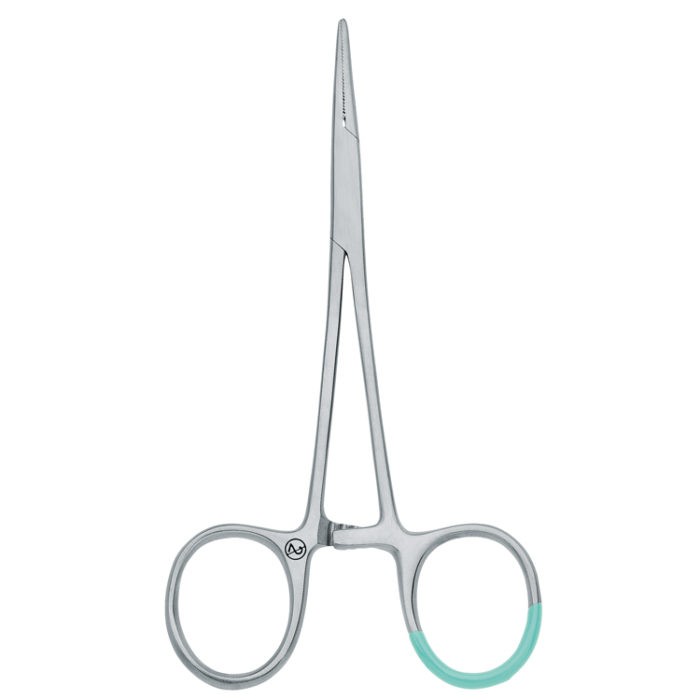 Mosquito klem anatomisch recht - 12,5 cm - steriel - wegwerp - in metaal - 25 stuks