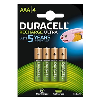 Duracell OPLAADBAAR - AAA - 850mAh - op blister - 4 stuks
