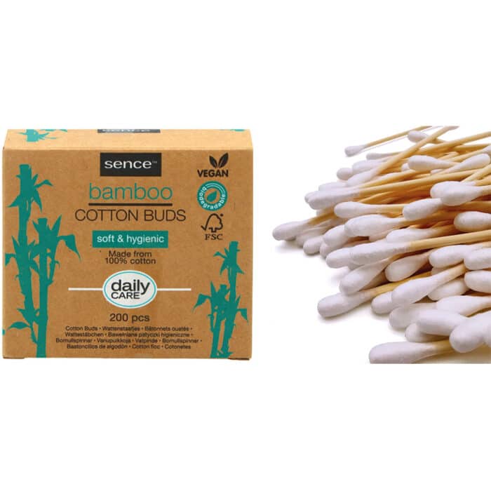 Wattenstokjes 2 kanten BAMBOE - 200 Stuks