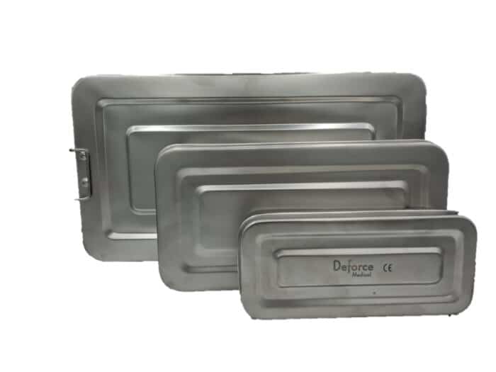 Inox instrumentendoos (vlak) - Verschillende afmetingen - Premium Label