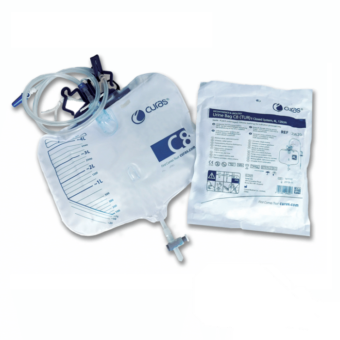 Curas C8 Closed system bag - 4l - 120cm - 30 stuks