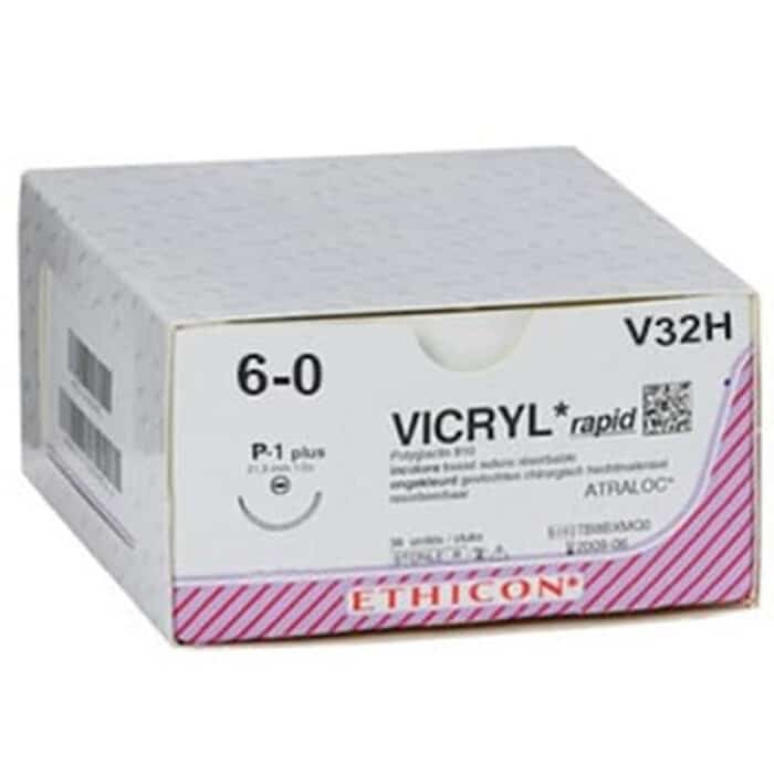 Vicryl Rapide 6-0 - 45cm - Violet - Met naald van 11mm en 3/8C - 36 stuks