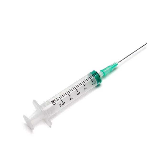 Emerald-spuit 5 ml met naald - 21G x 40mm (Thin Wall)