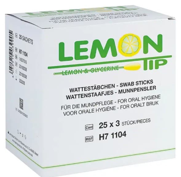 Lemon Tip Wattenstaafjes voor orale hygiëne - 25 x 3 stuks